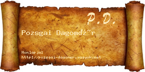 Pozsgai Dagomér névjegykártya